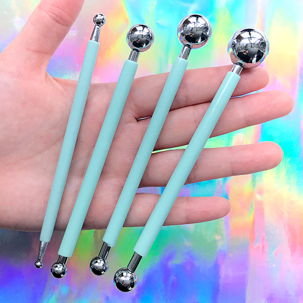 Generic Dot Painting Metal Modelling Balls Tools Set, 4pc