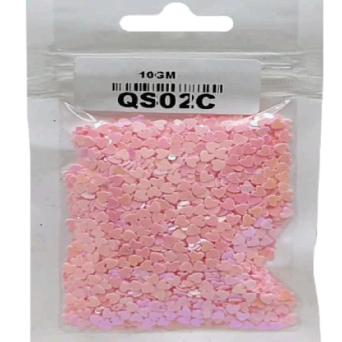Sequins Heart 3mm, Baby Pink 10g #QS02C