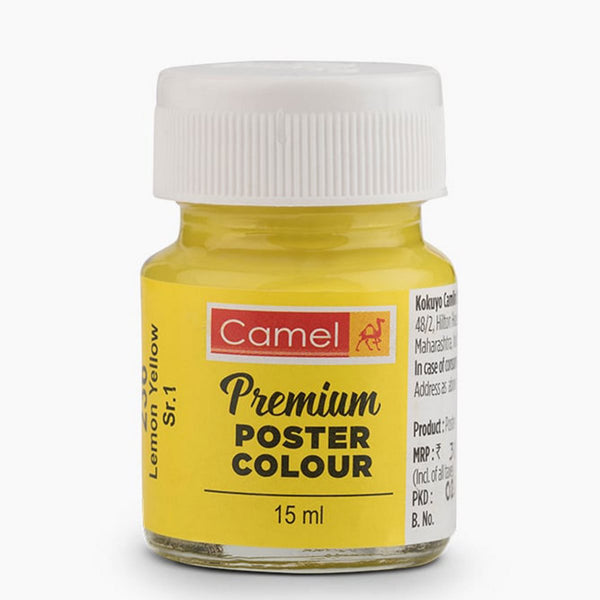 Camel Premium Poster Colour 15ml bottle, Lemon Yellow-236
