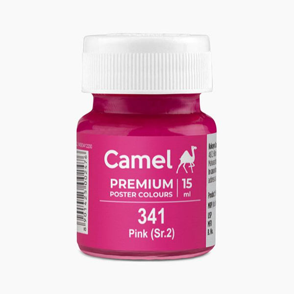Camel Premium Poster Colour 15ml bottle, Pink-341