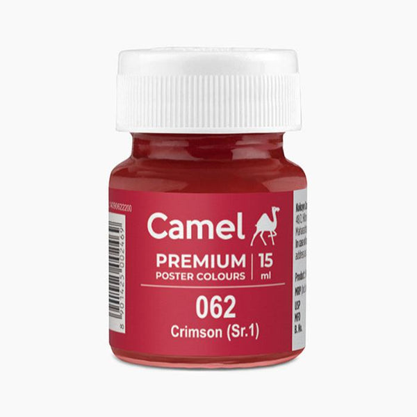 Camel Premium Poster Colour 15ml bottle, Crimson-062