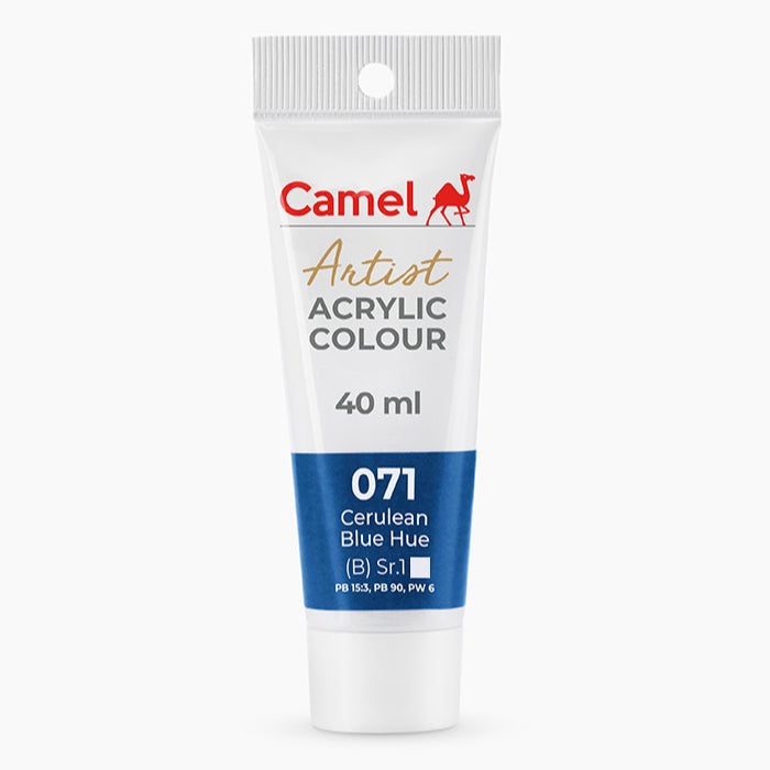 Camel Artist Acrylic Tube 40ml, SR1, Cerulean Blue Hue-071