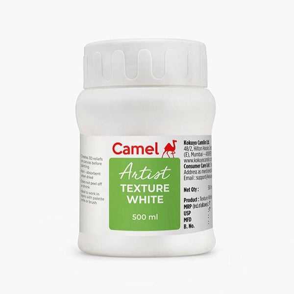 Camel Texture White 500ml jar of acrylic texture medium