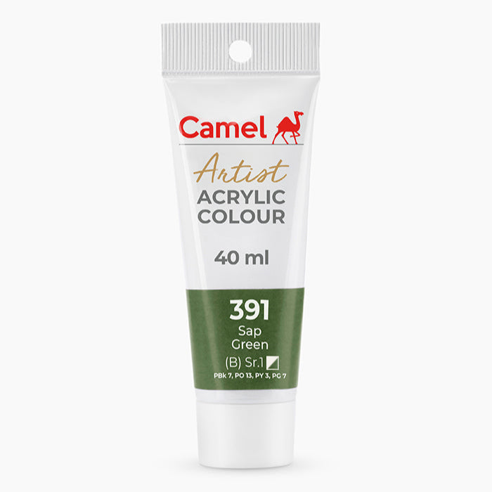 Camel Artist Acrylic Colour Tube 40ml, Series 1, Sap Green-391
