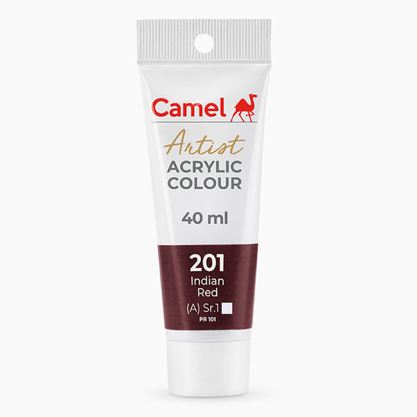 Camel Artist Acrylic Colour tube, 40ml, Indian Red shade