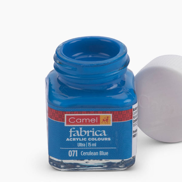 Bottle of Camel Acrylic Colour, 15ml, Cerulean Blue-071
