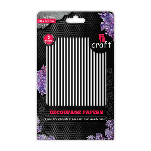 iCraft Decoupage Papers Stripes #3040