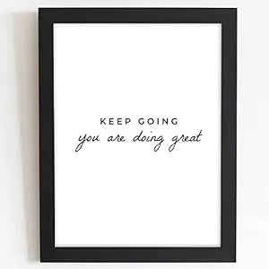 Craftolive Minimal Positive Motivation Quote Keep Going Wall Frame - PSTRN113