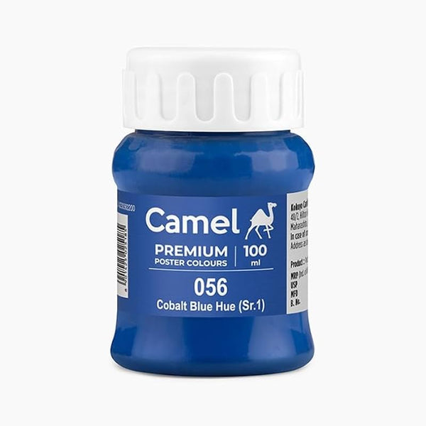 Bottle of Camel Premium Poster Colour 100ml, Cobalt Blue Hue-056