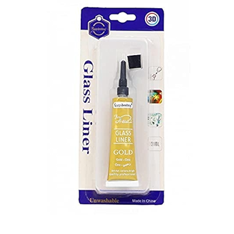 Keep Smiling Glass Liner 21ml, Gold