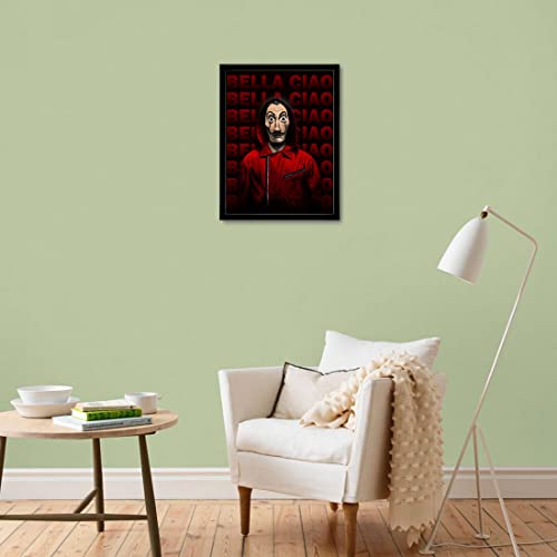 Craftolive Money Heist Dali Mask Bella Ciao Wall Frame - PSTRN76