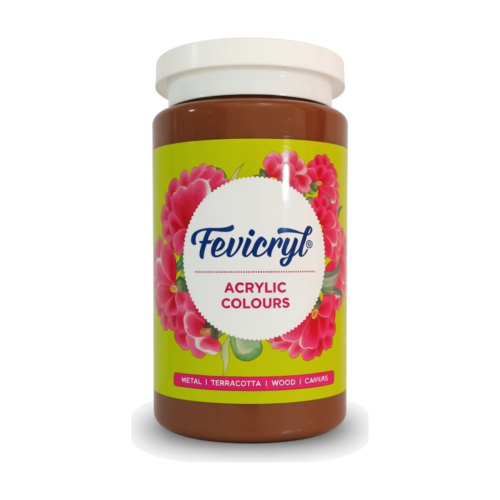 Fevicryl Acrylic Colour 500ml, Burnt Sienna-01