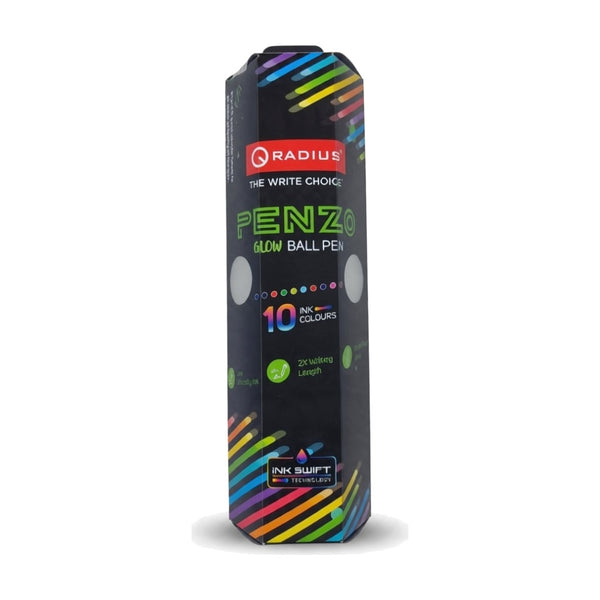 Radius Penzo Glow Ball Pens, 10 Shades