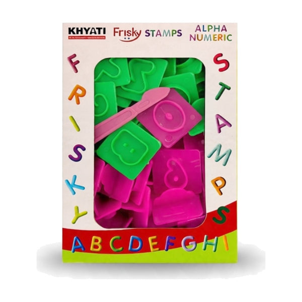 Khyati Frisky Stamps Clay Cutters, Alpha-numeric 36+2pc