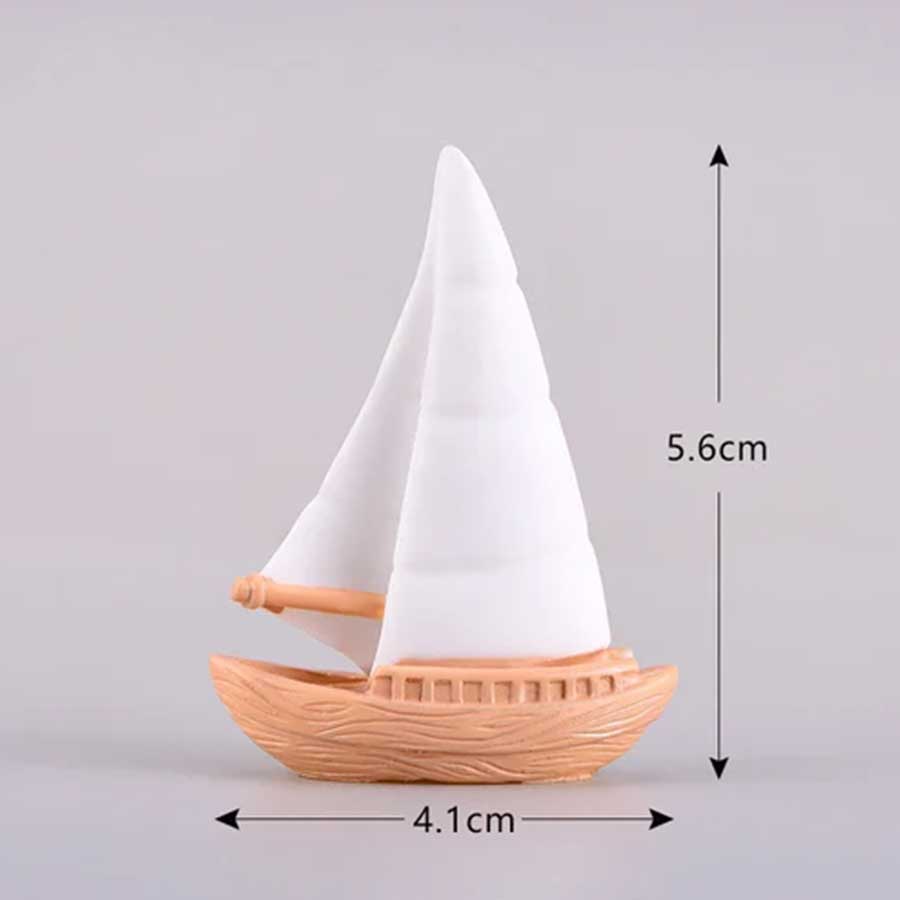 Miniature Boat Yacht 60mm, 2pc #MTR474D