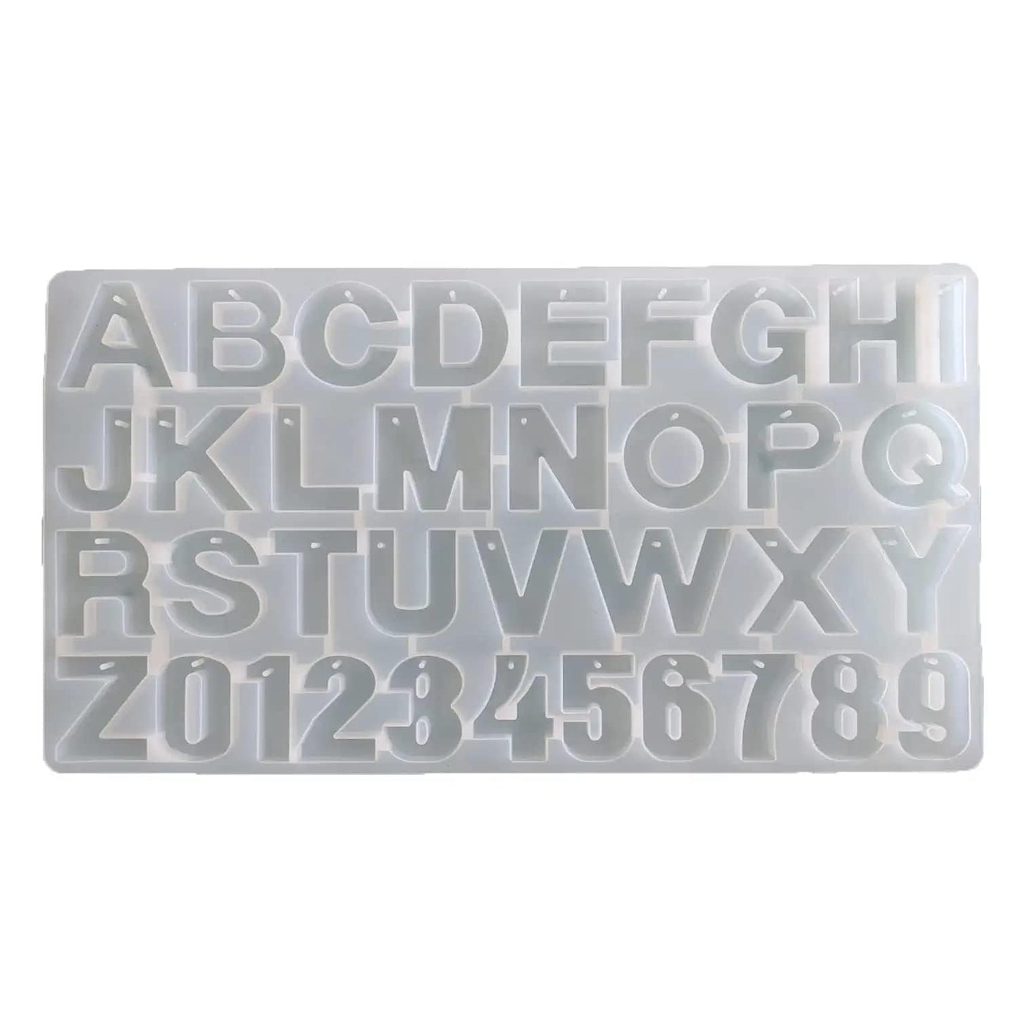 Silicone Mould Alphabet Hole 7x13 inches #RM1009A