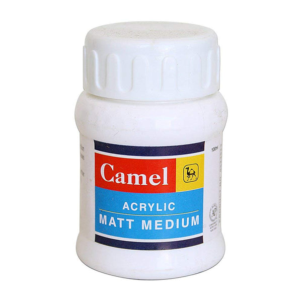 Camel Acrylic Matt Medium 100ml jar with product label