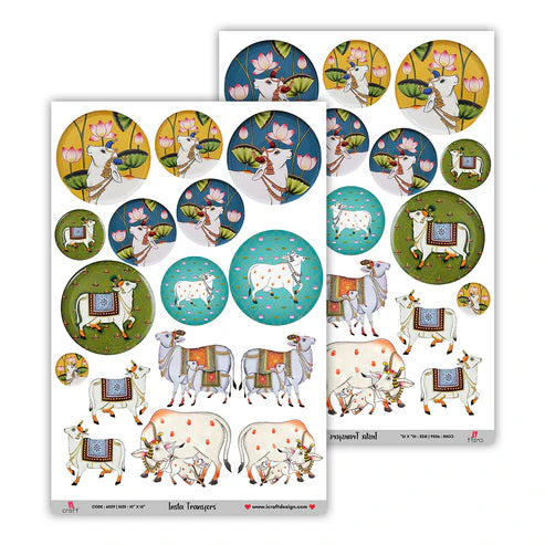 iCraft Insta Transfers Stickers 10x15 inches, Pichwai #6029