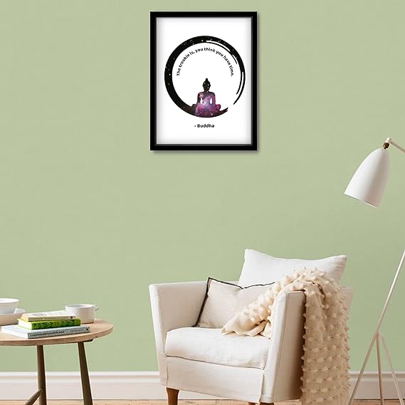 Craftolive Lord Gautam Buddha Time Quote Wall Frame - PSTRN111