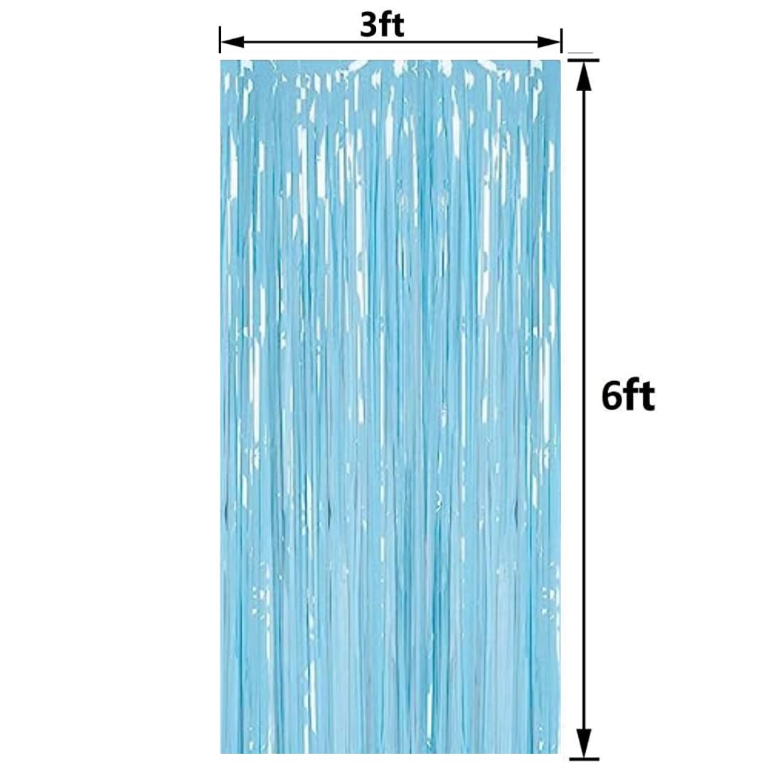 LD Foil Curtain 3 x 6ft, Pastel Blue