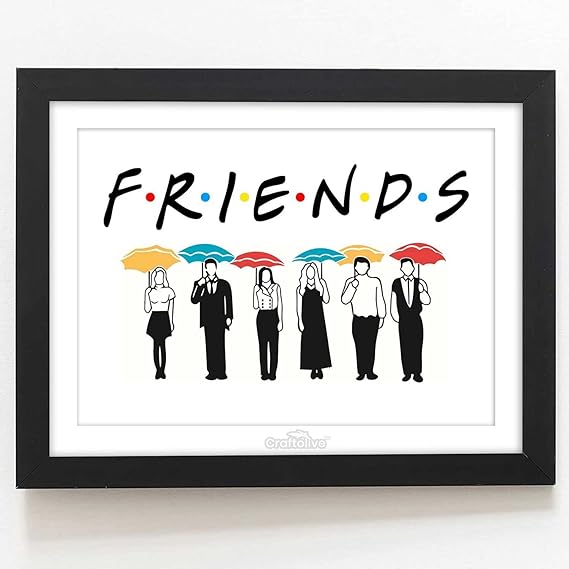 Craftolive FRIENDS TV Series Minimal Illustrative Wall Frame - PSTRN121