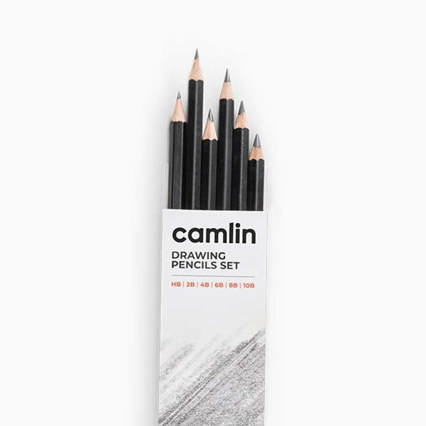 Set of 6 assorted graphite drawing and sketching pencils