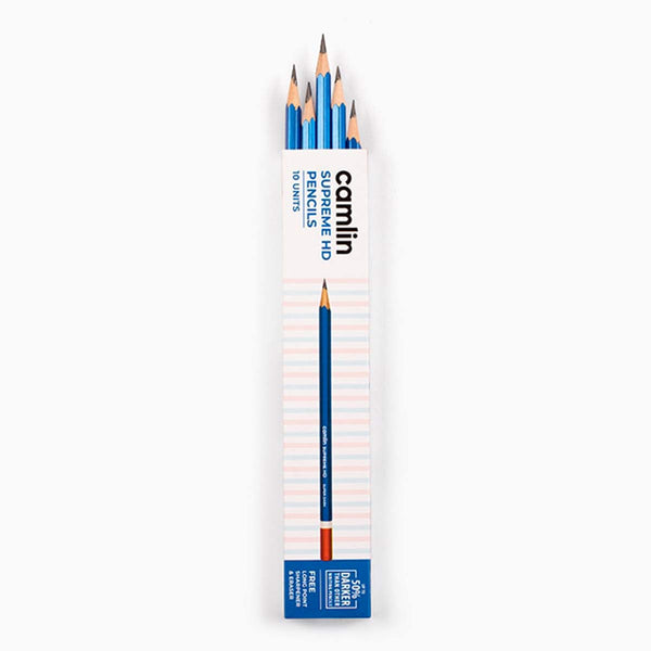 Camlin Supreme HD pencil set of 10 with sharpener