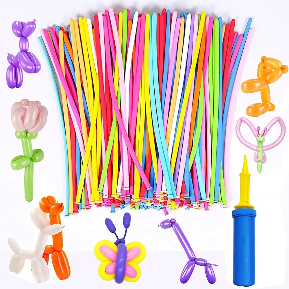 LD Long(Kakdi) Ballons Pack with Pump, 100pc