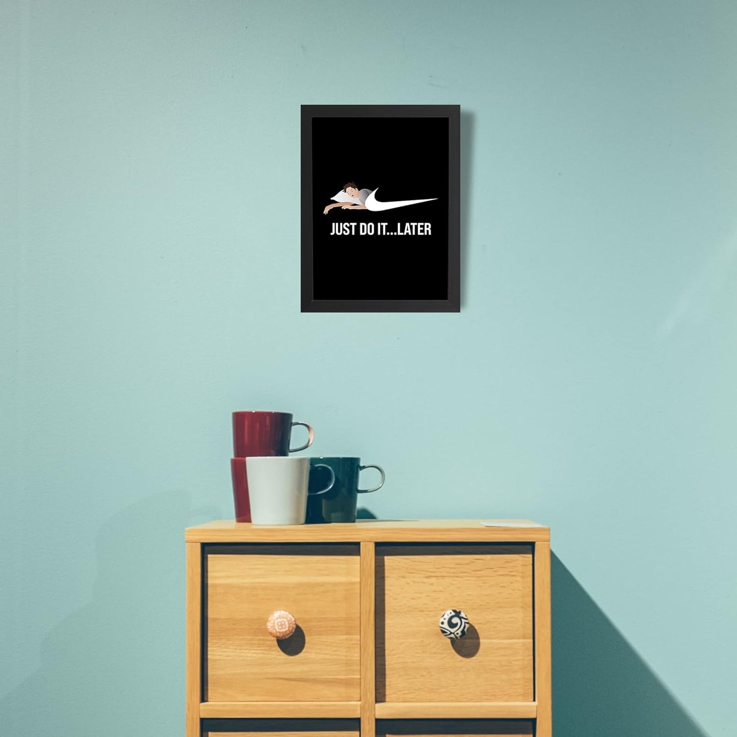 Craftolive Funny Sarcastic Lazy People Wall Frame - PSTRN32