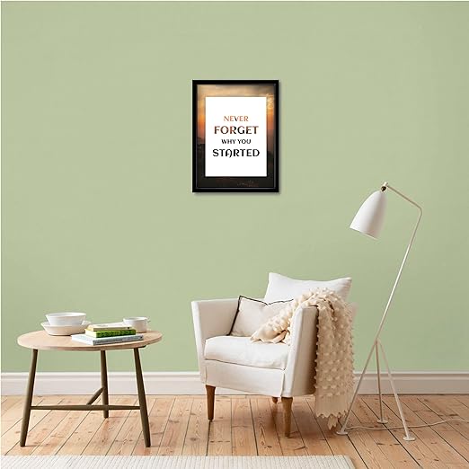Craftolive Never Forget Why You Started Motivational Poster Wall Frame - PSTRN115