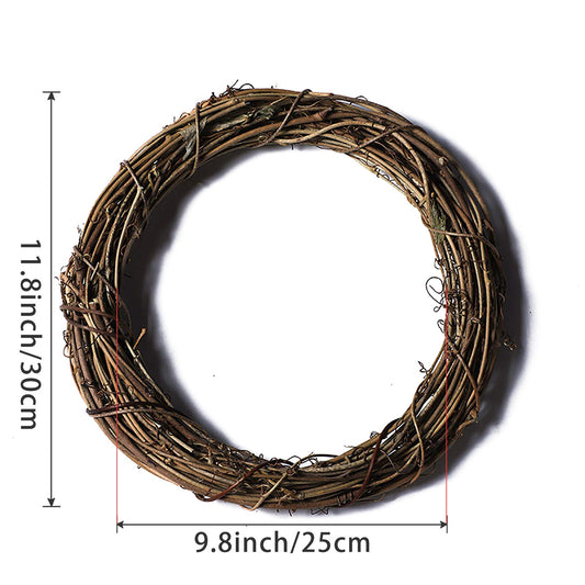 Wooden Wreath Rattan Ring 25cm