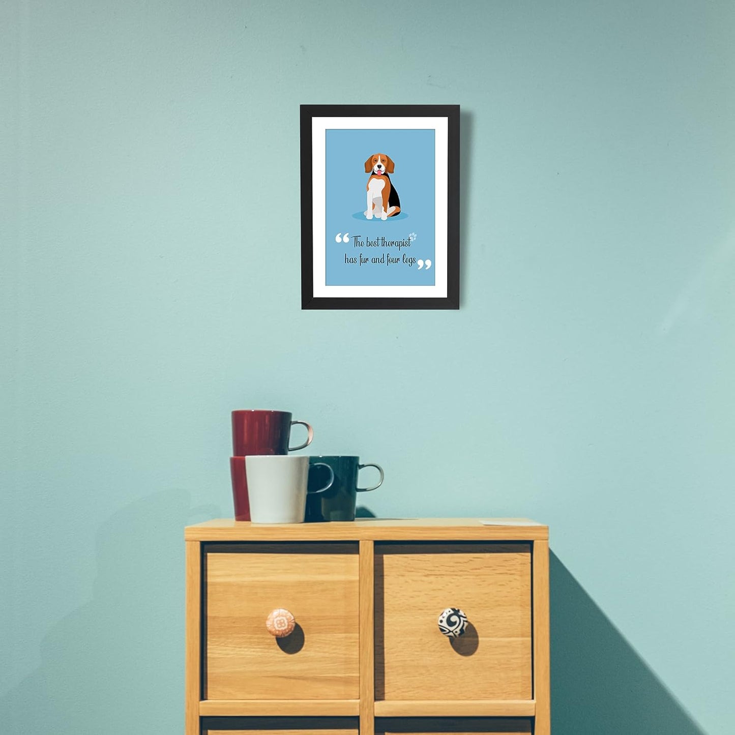 Craftolive Dog Lovers Cute Dog Therapist Quote Wall Frame - PSTRN25