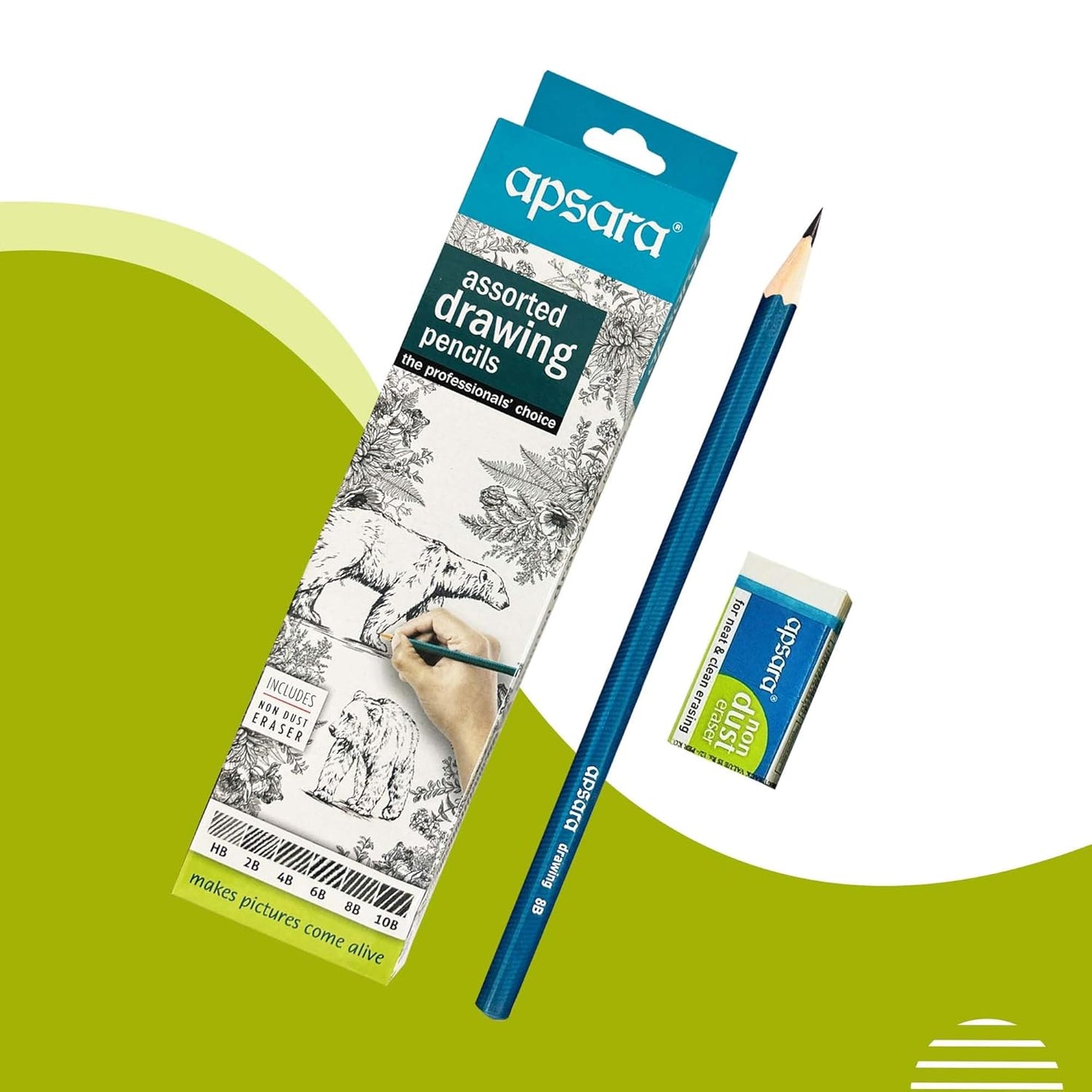 Apsara Drawing Sketching Pencils, 6 Shades