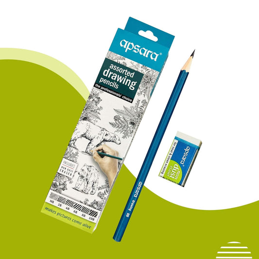 Apsara Drawing Sketching Pencils, 6 Shades