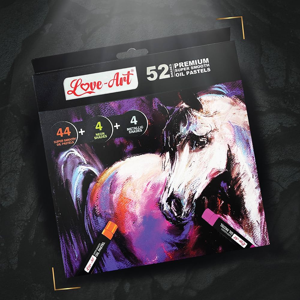 Artline Love-Art Premium Oil Pastels, 52 Shades