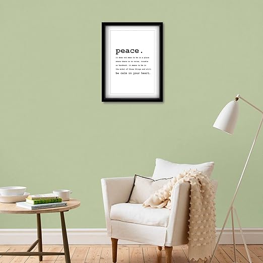 Craftolive Minimal Peace Meaning Wall Frame - PSTRN95
