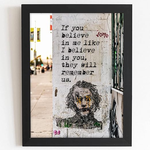 Craftolive Joker Street Art Quote Wall Frame - PSTRN96