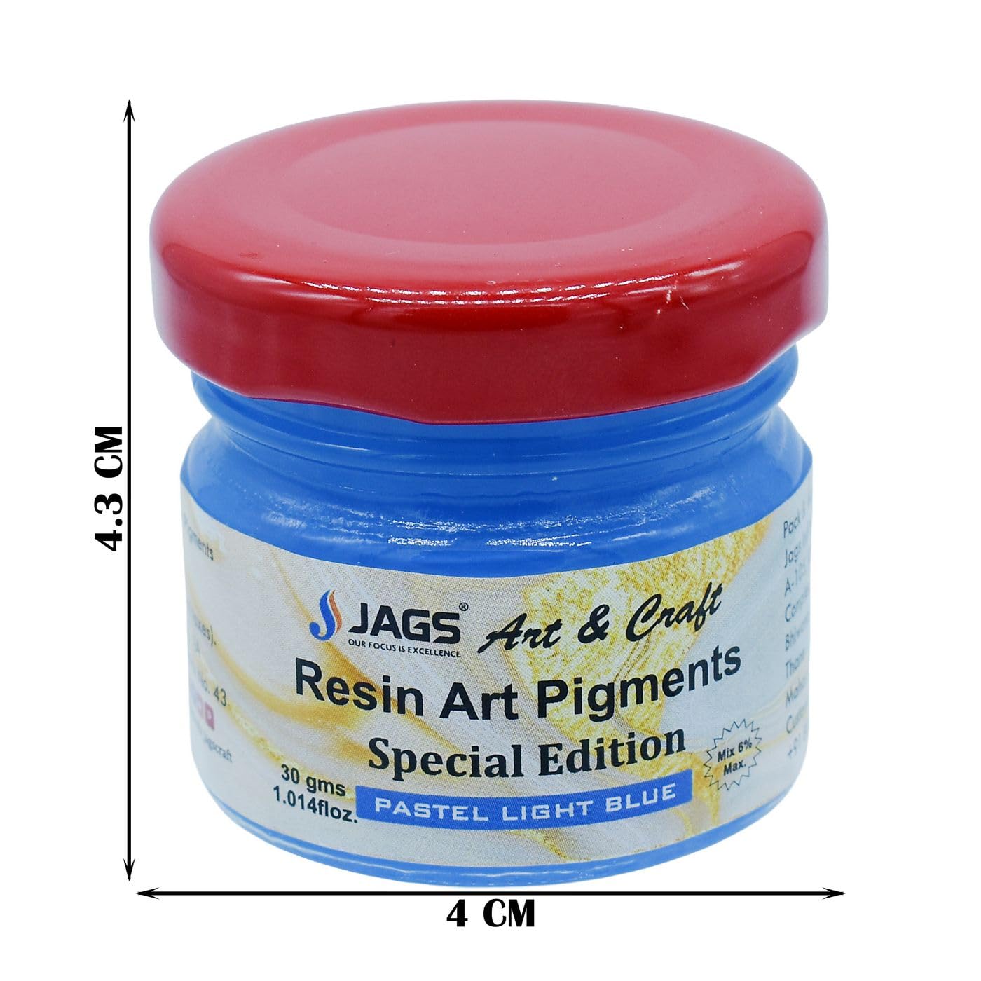 Jags Resin Art pigment 30g, Pastel Light Blue