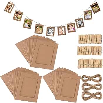 Hanging paper Frames with Clips 10pc #RAW4034