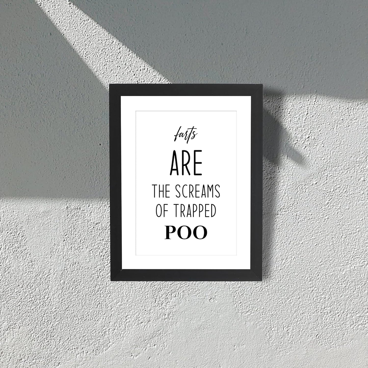 Craftolive Funny Minimalist Toilet Typography Wall Frame - PSTRN05