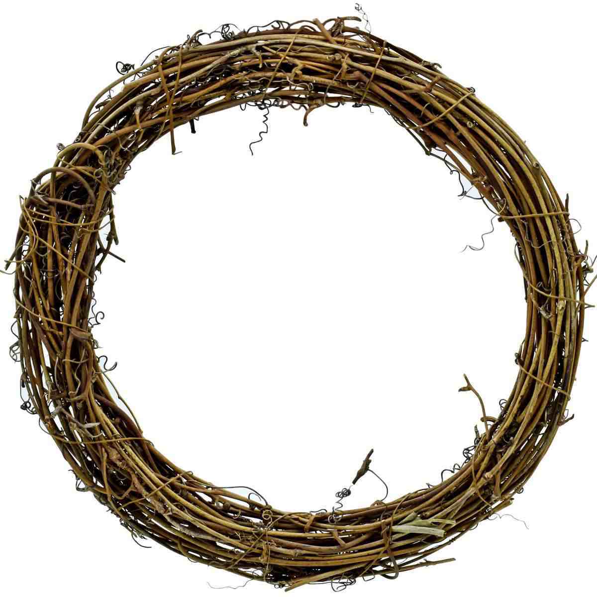 Wooden Wreath Rattan Ring 20cm