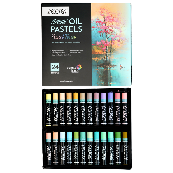 Brustro Artist Oil Pastel set Pastel Tones 24 shades box