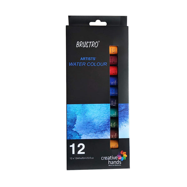 Brustro Artists Watercolour set of 12 shades in tubes