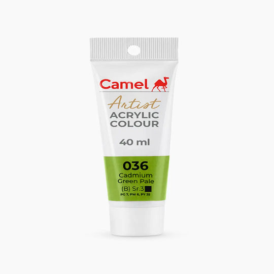 Camel Artist Acrylic Colour Tube Loose (B) Series 3, 40ml, Cadium Green Pale-036