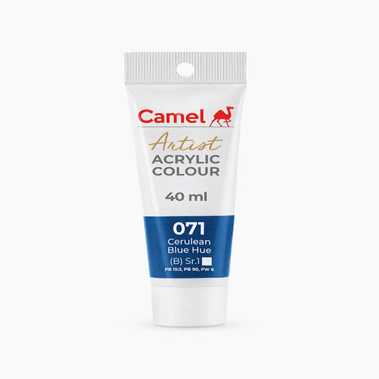 Camel Artist Acrylic Colour Tube Loose (B) Series 1, 40ml, Cerulean Blue Hue-071
