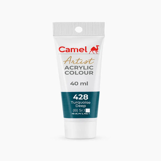 Camel Artist Acrylic Colour Tube Loose (B) Series 1, 40ml, Turquoise Deep-428