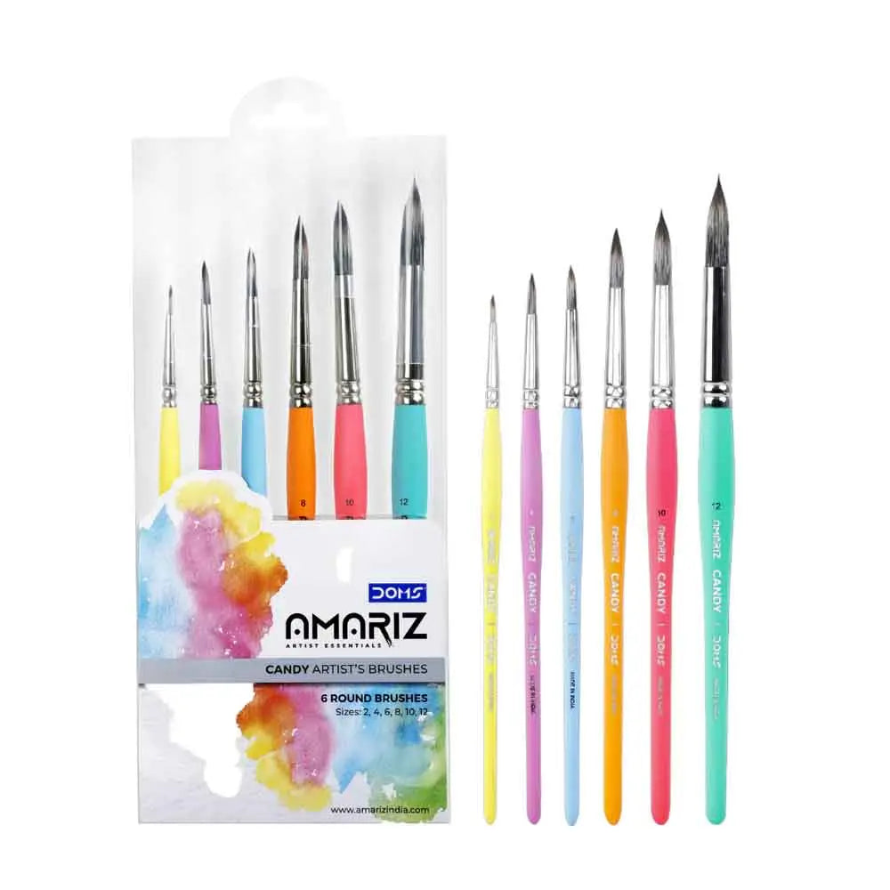 Doms Amariz Artist Brushes Round, 6pc