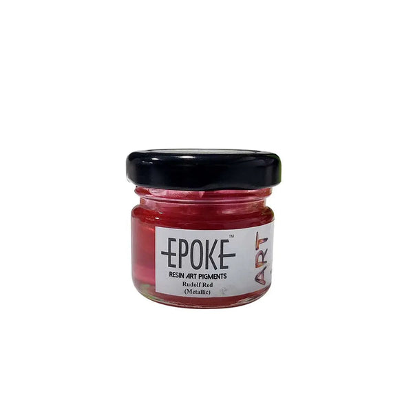 Epoke 20g opaque resin art pigment bottle, rudolph red shade