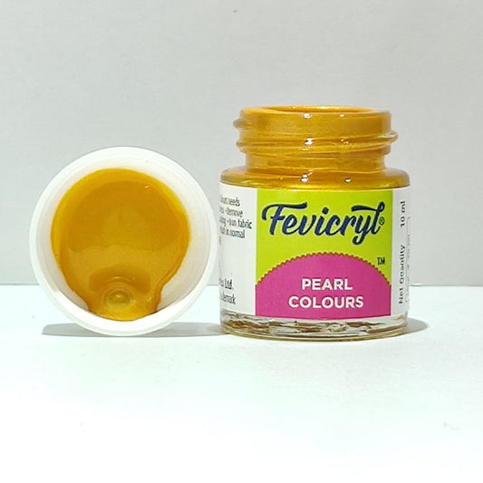 Pidilite Fevicryl Acrylic Colour 10ml, Pearl Dessert Gold-313