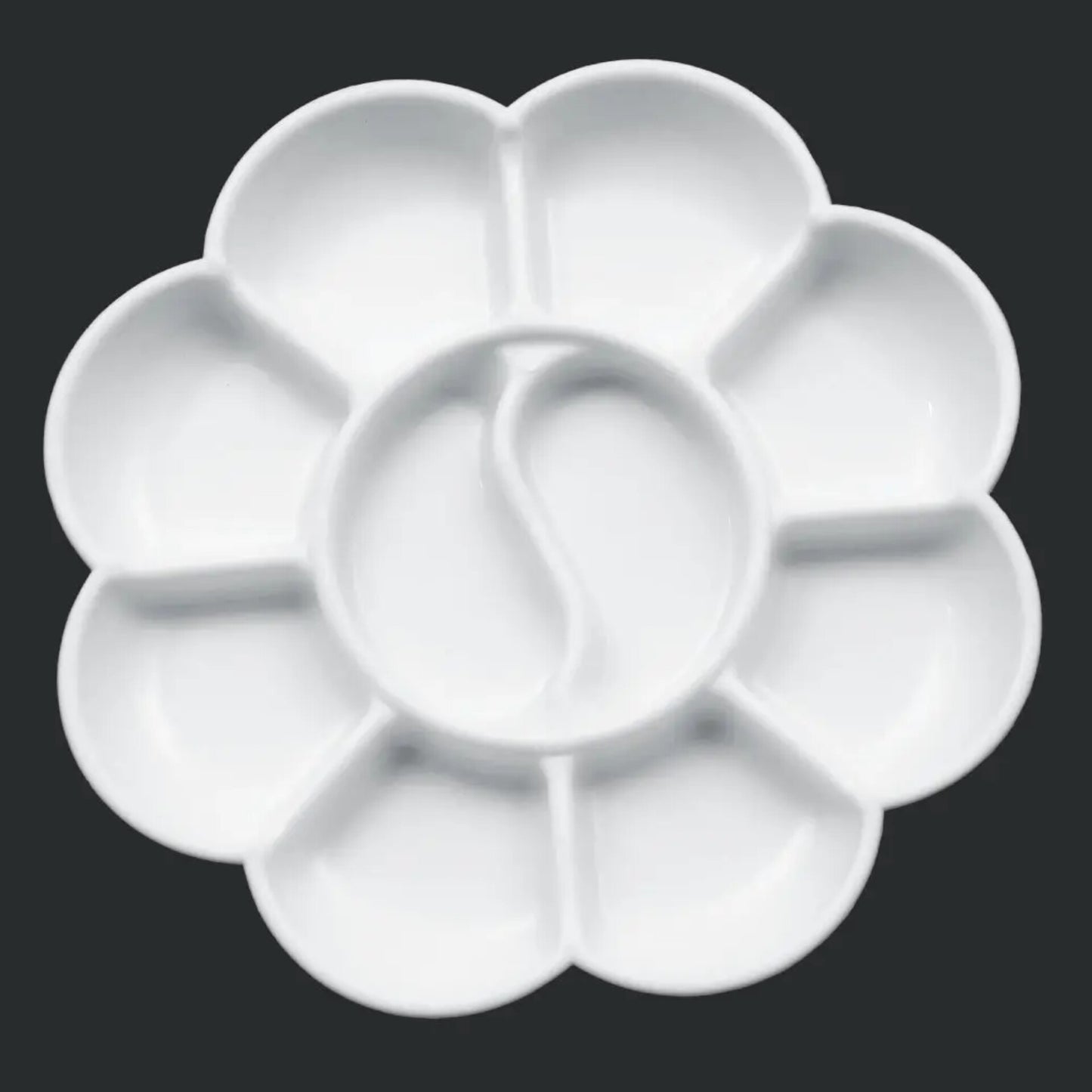 Khyati flower shaped colour mixing palette, small size
